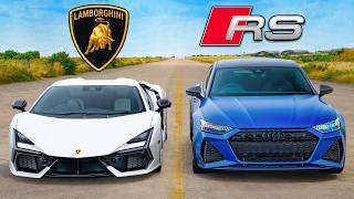 Lambo Revuelto v Audi RS7: DRAG RACE