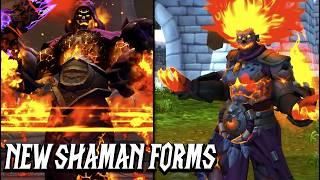 Old vs New Shaman Ascendance Forms Comparison - 6 New Forms (Male & Female) - WoW The War Within