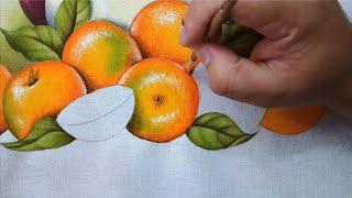 Learn to Paint Oranges Fabric Painting Part 2, Class 513 Bruno Silva