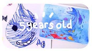 Ep 1: I redraw my childhood art! - The friendly whale