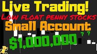 Day trading live! low float penny stocks!