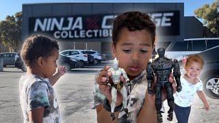 Burton Family visits the Ninja Exchange | Kids Review