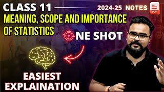 MEANING SCOPE AND IMPORTANCE of Statistics Chapter 1 Class 11 ONE SHOT | GAURAV JAIN