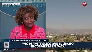  ADVERTENCIA DE EEUU A ISRAEL: "No permitiremos que LÍBANO SE CONVIERTA EN GAZA..."