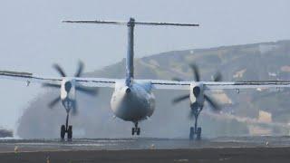 INCREDIBLE SATA DASH 8-400 landing and take off at Madeira Airport