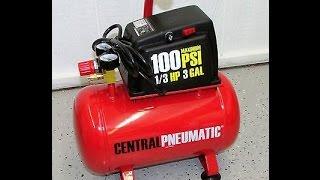 Harbor Freight Central Pneumatic 3 Gallon Air Compressor REVIEW