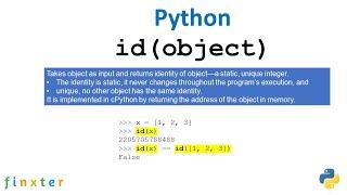 Python id() Function | Check if 2 Variables Refer to the Same Object