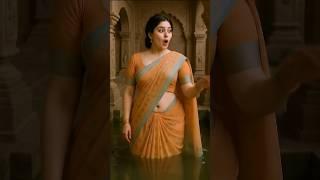 Ancient Echoes: An AI Saree Amidst Timeless Architecture