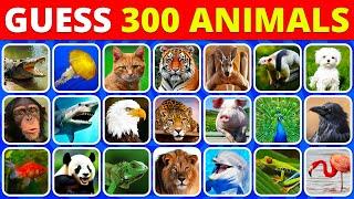 Guess 300 ANIMALS in 3 Seconds  | EASY to IMPOSSIBLE