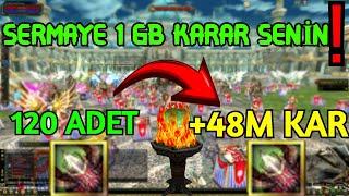 SADECE 1 SAAT 48M KAR HER SABAH YAPABİLİRSİN KNİGHT ONLİNE PANDORA DİRİLİSFARMER HERŞEY SIFIRDAN