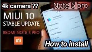MIUI 10 stable update for note 5 pro and other mi mobiles