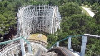 Georgia Cyclone Front Seat on-ride HD POV Six Flags Over Georgia