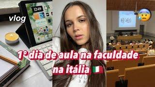 1° DIA DE AULA NA FACULDADE NA ITÁLIA  | grwm, vlog, etc