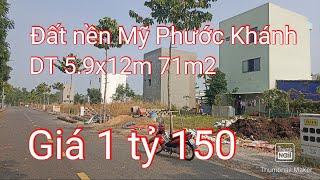 BÁN ĐẤT NỀN MỸ PHƯỚC KHÁNH BẾN CÁT BÌNH DƯƠNG GIÁ 1 tỷ 150