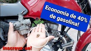 Moto gastando muita gasolina troque essa peça e economize até 40%