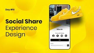 Daily UI Design Challenge Day - 10 | Social Share Design