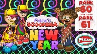 Papa's Scooperia: Unlock All Topping Drops - Rank 60 61 - Day 120 121 122 Gameplay