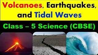 Volcanoes, Earthquakes & Tidalwaves | Class - 5 Science | CBSE | NCERT | Earth's Crust | Tsunami |