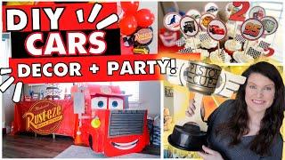 Throw an EPIC DIY Disney Cars Lightening McQueen birthday party for CHEAP  DIY Cardboard MACK Truck