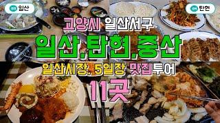 고양시 일산서구 일산역,탄현역,중산동 맛집투어 11곳, 일산시장, 5일장먹거리까지 한편으로 끝내기