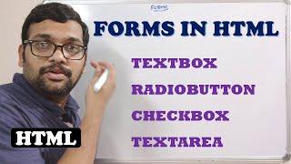 FORMS (TEXTBOX,  RADIO BUTTON, CHECKBOX,TEXTAREA) IN HTML (PART-1)