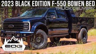 2023 Antimatter Blue Black Edition F-550 w/ Bowen Camper Bed: Truck Delivery