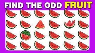Find The ODD One Out - ODD Fruit Quiz  | Easy, Medium, Hard Levels