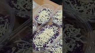 MAJA-LAYA MAJA BLANCA AND UBE HALAYA IN ONE  now with "cheese" A must TRY #ube #maja #halaya