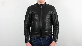 Goldtop '76 Cafe Racer Leather Motorcycle Jacket - Black