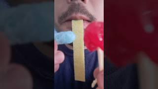 ASMR Skeleton Lollipop, Freeze Dried Gummy & Candy Roll eating sounds mukbang #youtubeshorts #shorts