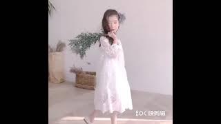 Girl's White Dress with Long Sleeves and Lace