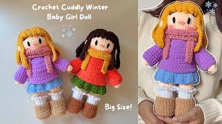 ️ Winter Baby Girl Crochet Doll Tutorial | Adorable & Perfect for Cuddling! ️