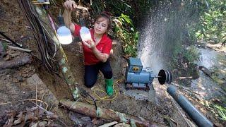 How primitive girl made electricity by water power - Grid generation technology, Build Farm