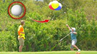 Sending Golfers Balls Into Space Prank