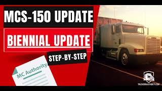 MCS 150 Update or USDOT Biennial Update- See How To Update Your USDOT INFORMATION.