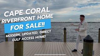 RIVERFRONT Home in Cape Coral Florida - Modern, Updated Direct Gulf Access Near the Yacht Club!