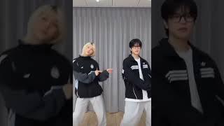 Felix and Seungmin do the pokimon dance