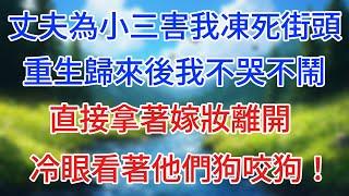 丈夫為了小三害我凍死街頭，重生歸來後我不哭不鬧，直接拿著嫁妝離開，冷眼看著他們互相狗咬狗！#情感故事   #為人處世  #老年生活 #心聲新語 #深夜读书 #養老 #幸福人生 #晚年幸福