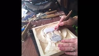 Carving an icon (St. Nicholas)