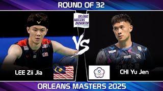 FANTASTIC ! LEE Zii Jia (MAS) vs CHI Yu Jen (TPE) | Orleans Masters Badminton 2025