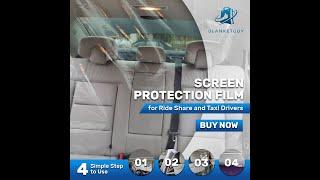 Anti-Spitting Screen Protection Film for Ride Share and Taxi Drivers