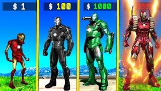 $1 IRONMAN to $1,000,000,000 IRONMAN in GTA 5