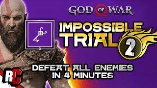 God of War | IMPOSSIBLE TRIAL 2 (Kill All Enemies in 4 Minutes / How to get Trials Keys)