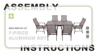 Nuu Garden® Outdoor 7-Piece Aluminum Dining Set | ASSEMBLY INSTRUCTIONS