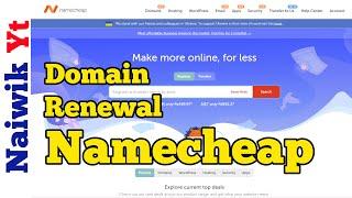 How to renew a Domain in Namecheap