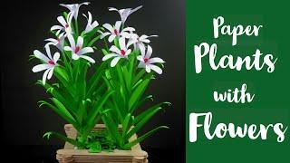 Paper Crafts For School | Paper Craft | Paper Leaves | Paper Flowers | Paper Plants DIY | Paper Leaf