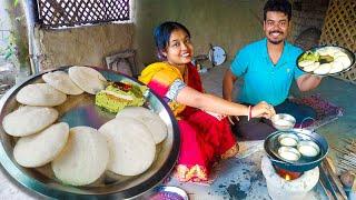 সুজি দিয়ে যে কোনো বাটিতে ইডলি বানাও│Idli Recipe│Rava Idli With Chutney Recipe│Breakfast Recipe