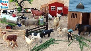Cattle Transport Truck Toy Farm plus Fun Toy Animals Video