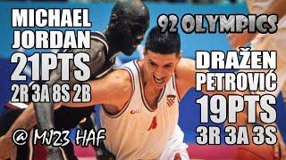 Michael Jordan vs Dražen Petrović Highlights in the 1992 Barcelona Olympics