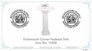 White Portsmouth Corner Sink | Renovator's Supply